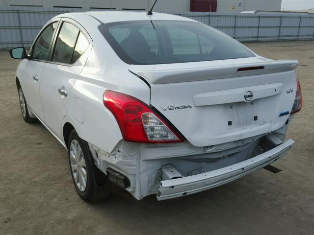 3N1CN7AP2FL908533 - 2015 NISSAN VERSA S WHITE photo 3