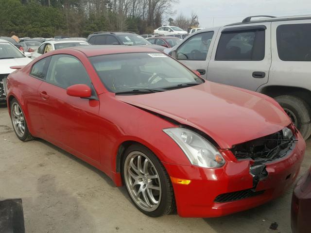 JNKCV54E35M413529 - 2005 INFINITI G35 RED photo 1