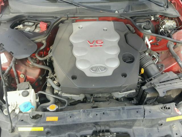 JNKCV54E35M413529 - 2005 INFINITI G35 RED photo 7