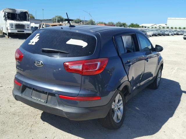 KNDPB3A26D7504348 - 2013 KIA SPORTAGE B BLUE photo 4