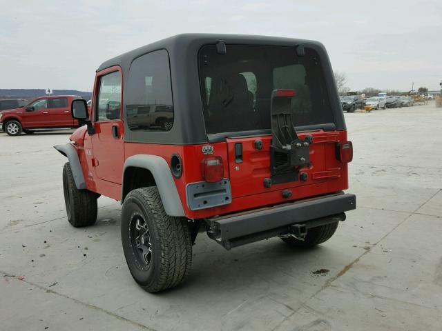 1J4FA39S33P322988 - 2003 JEEP WRANGLER C RED photo 3