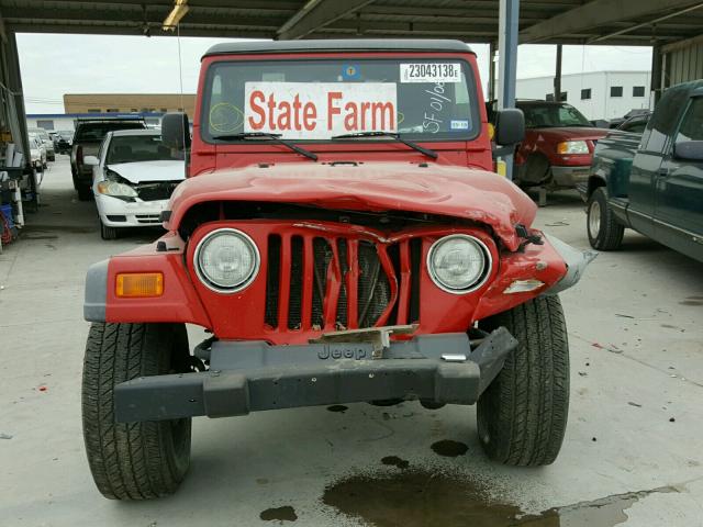 1J4FA39S33P322988 - 2003 JEEP WRANGLER C RED photo 9