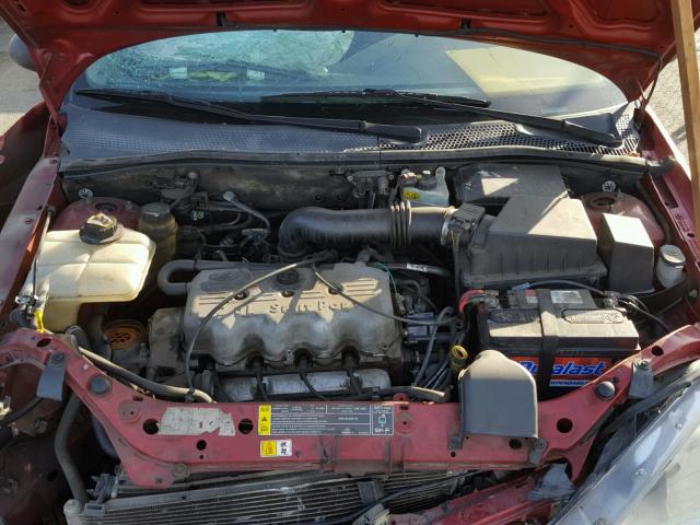 1FAFP34P1YW104316 - 2000 FORD FOCUS SE RED photo 7