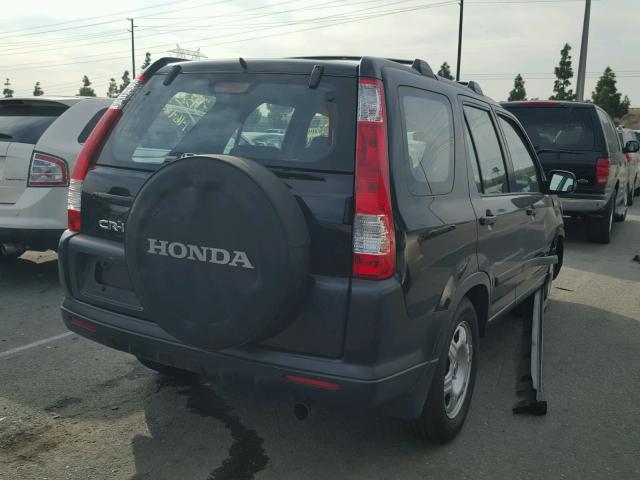 JHLRD68525C006745 - 2005 HONDA CR-V LX BLACK photo 4