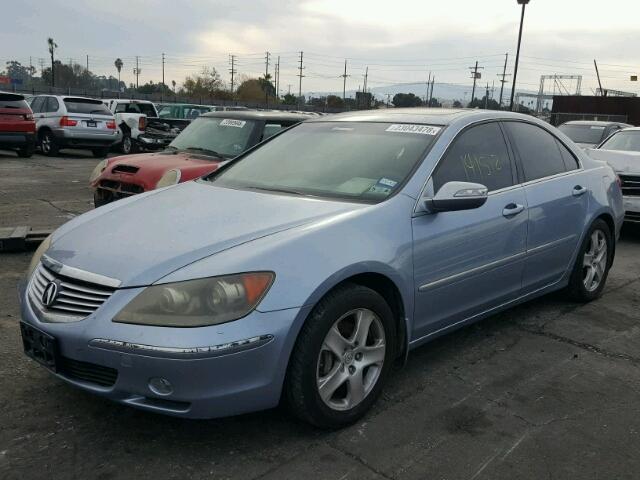 JH4KB16505C000421 - 2005 ACURA RL BLUE photo 2