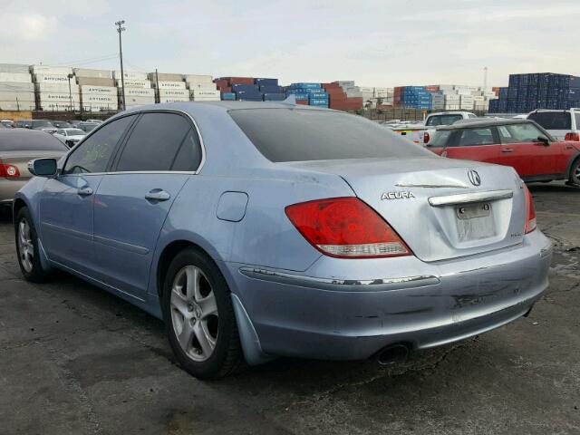 JH4KB16505C000421 - 2005 ACURA RL BLUE photo 3