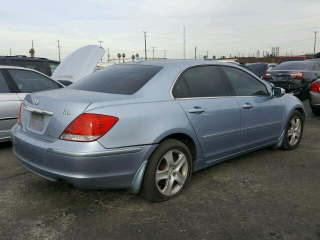 JH4KB16505C000421 - 2005 ACURA RL BLUE photo 4