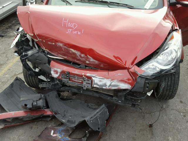 5NPDH4AE0DH429109 - 2013 HYUNDAI ELANTRA GL RED photo 7