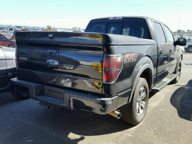 1FTFW1EF8DFA29311 - 2013 FORD F150 SUPER BLACK photo 4