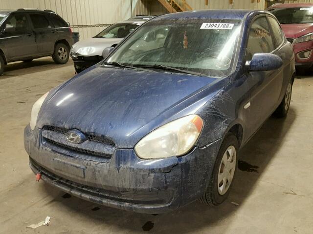 KMHCN35C07U018354 - 2007 HYUNDAI ACCENT BAS BLUE photo 2