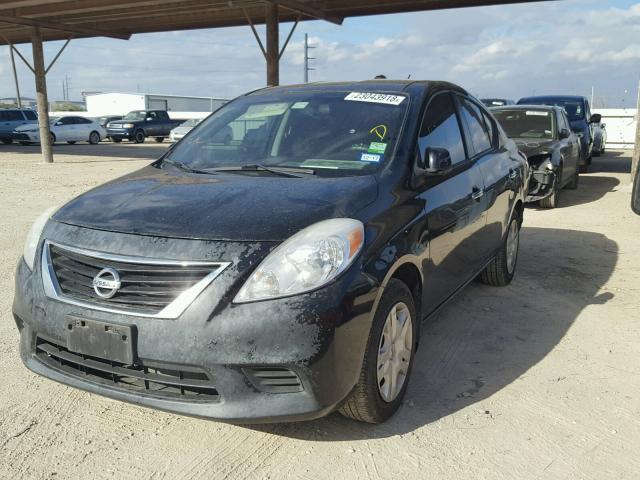 3N1CN7AP2CL904185 - 2012 NISSAN VERSA S BLACK photo 2