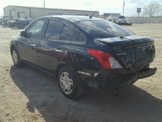 3N1CN7AP2CL904185 - 2012 NISSAN VERSA S BLACK photo 3