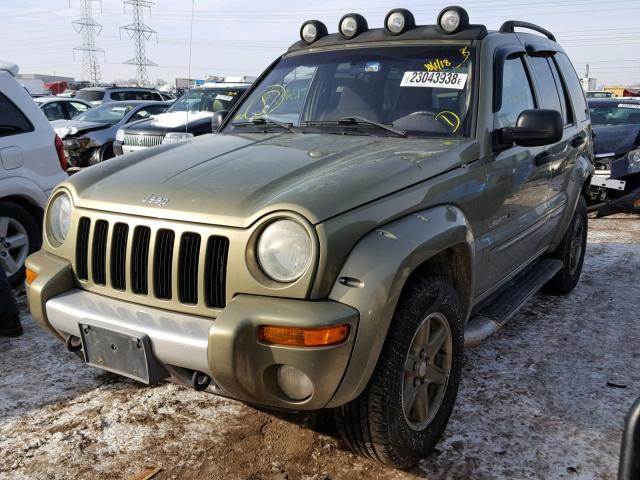 1J4GL38K12W352771 - 2002 JEEP LIBERTY RE GREEN photo 2