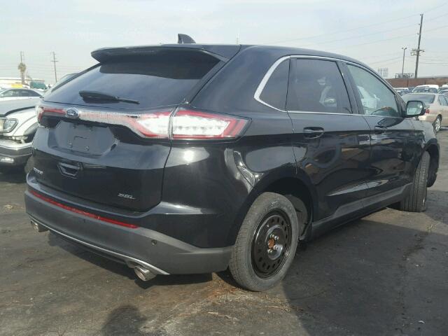 2FMTK3J86FBC20887 - 2015 FORD EDGE SEL BLACK photo 4