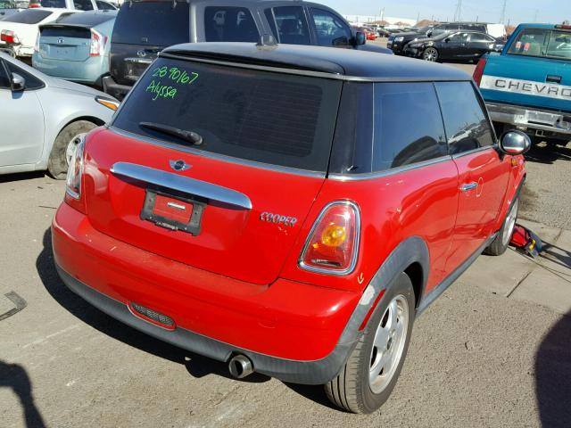 WMWMF33547TT56062 - 2007 MINI COOPER RED photo 4