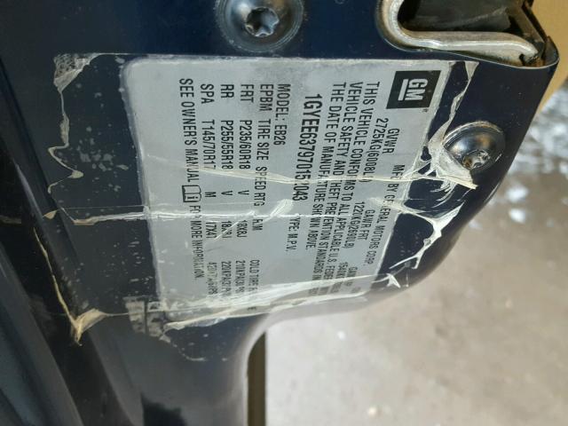 1GYEE637970152043 - 2007 CADILLAC SRX BLUE photo 10