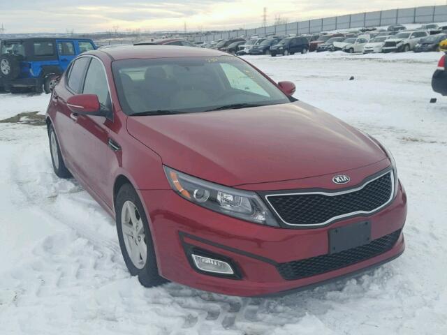 5XXGM4A72EG345073 - 2014 KIA OPTIMA LX RED photo 1