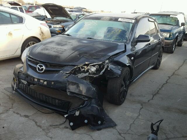 JM1BK34LX71627205 - 2007 MAZDA SPEED 3 BLACK photo 2