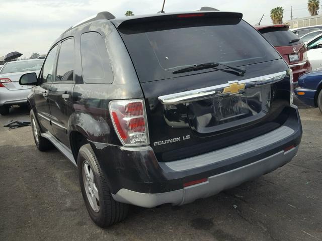 2CNDL13FX76089748 - 2007 CHEVROLET EQUINOX LS BLACK photo 3