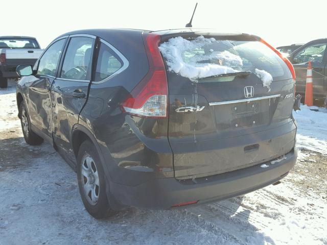 2HKRM4H32EH718385 - 2014 HONDA CR-V LX BROWN photo 3