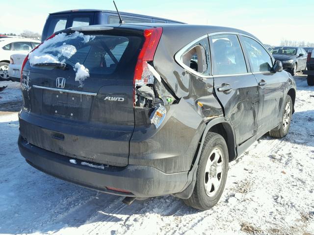 2HKRM4H32EH718385 - 2014 HONDA CR-V LX BROWN photo 4