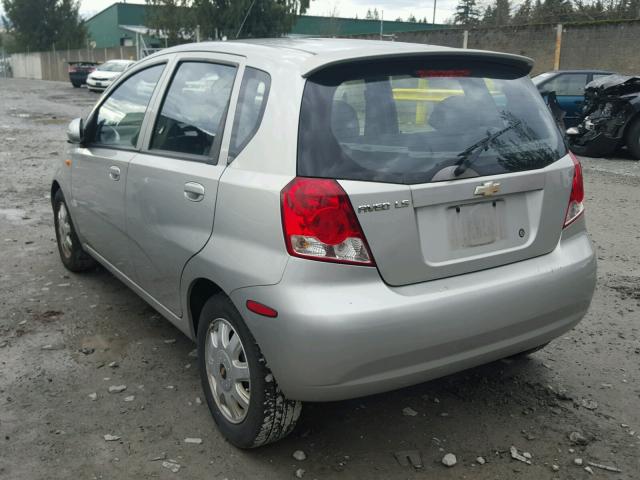 KL1TJ62684B224780 - 2004 CHEVROLET AVEO LS SILVER photo 3