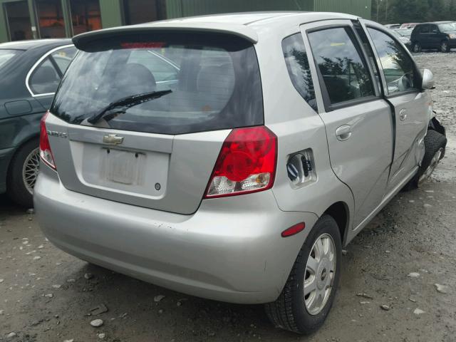 KL1TJ62684B224780 - 2004 CHEVROLET AVEO LS SILVER photo 4