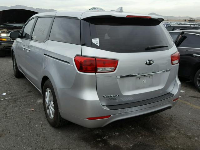 KNDMA5C14G6150622 - 2016 KIA SEDONA L SILVER photo 3