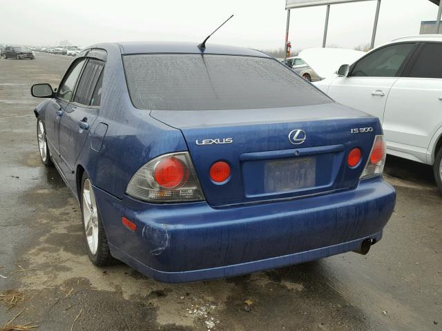 JTHBD192730076194 - 2003 LEXUS IS 300 BLUE photo 3