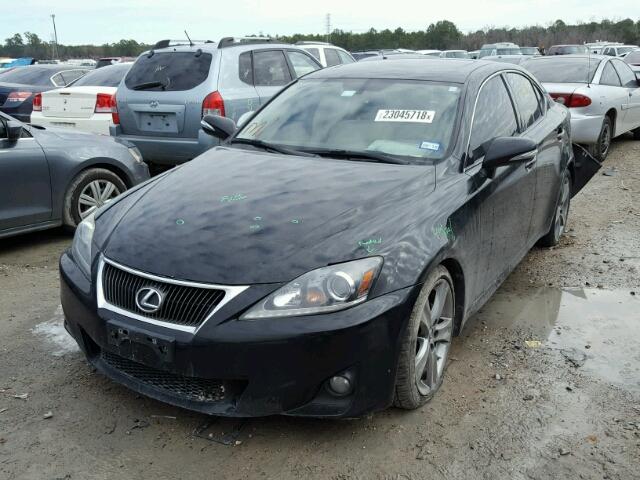 JTHBF5C25B5129552 - 2011 LEXUS IS 250 BLACK photo 2