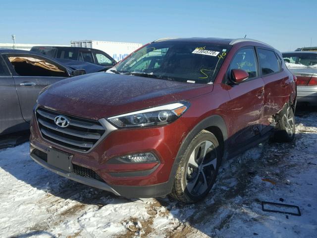 KM8J3CA21GU073972 - 2016 HYUNDAI TUCSON LIM BURGUNDY photo 2