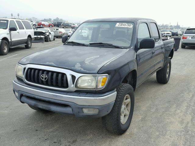 5TEGN92N92Z896461 - 2002 TOYOTA TACOMA DOU BLACK photo 2