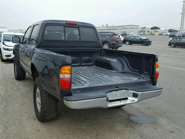 5TEGN92N92Z896461 - 2002 TOYOTA TACOMA DOU BLACK photo 3