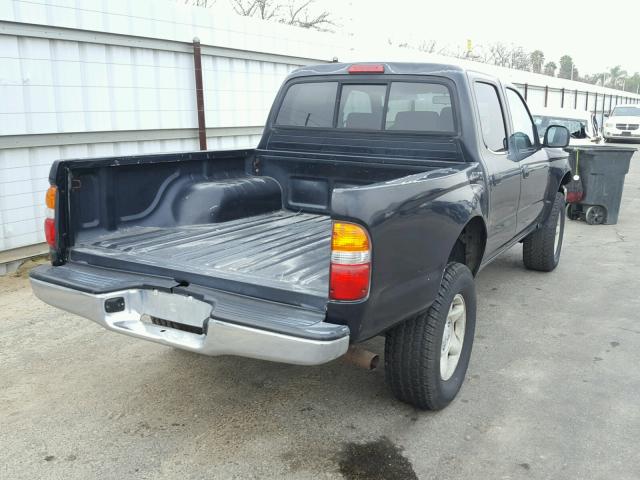 5TEGN92N92Z896461 - 2002 TOYOTA TACOMA DOU BLACK photo 4