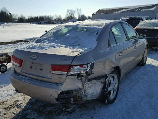 5NPEU46F36H048472 - 2006 HYUNDAI SONATA GLS BEIGE photo 4