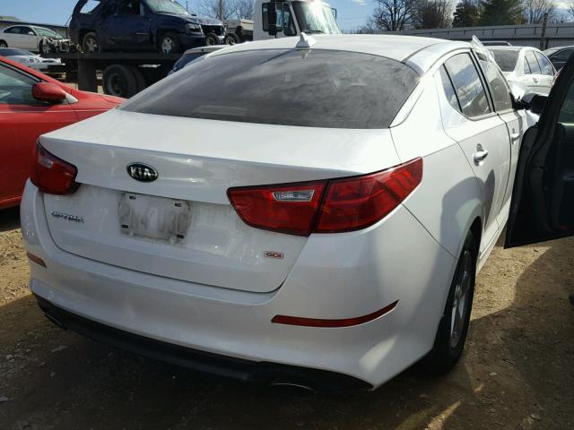 KNAGM4A79F5582002 - 2015 KIA OPTIMA LX WHITE photo 4