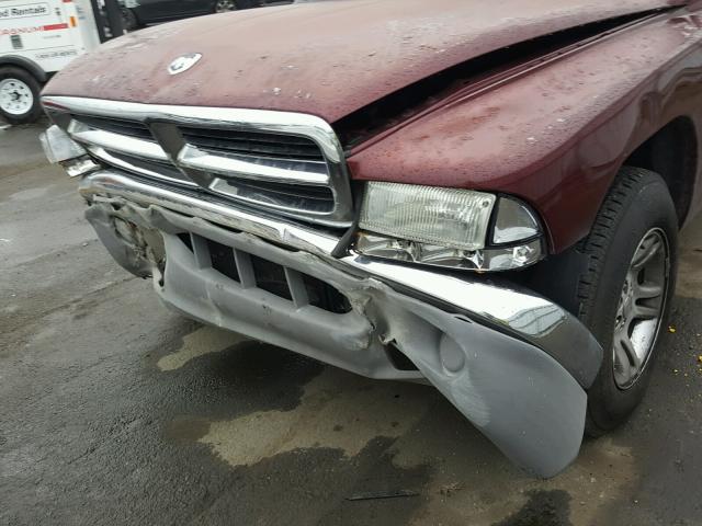 1B7HL2AX21S338961 - 2001 DODGE DAKOTA QUA RED photo 9