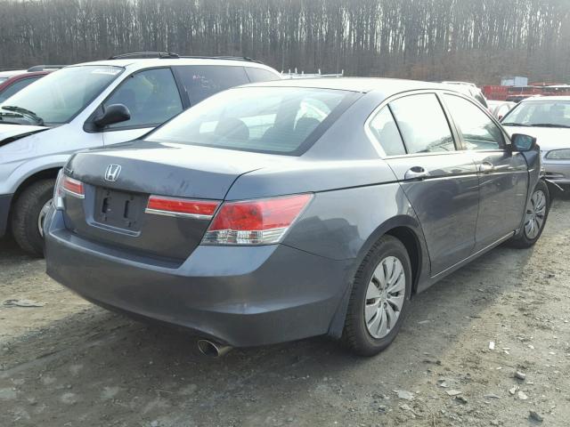 1HGCP2F35CA095709 - 2012 HONDA ACCORD LX GRAY photo 4