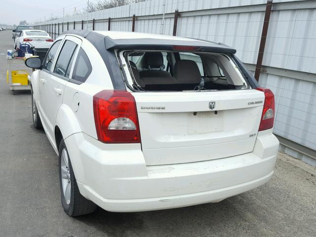 1B3CB4HA7AD550108 - 2010 DODGE CALIBER SX WHITE photo 3