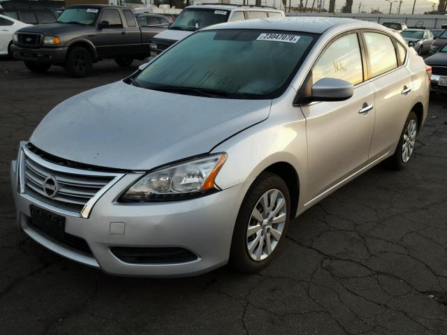 3N1AB7AP3EY260184 - 2014 NISSAN SENTRA S GRAY photo 2