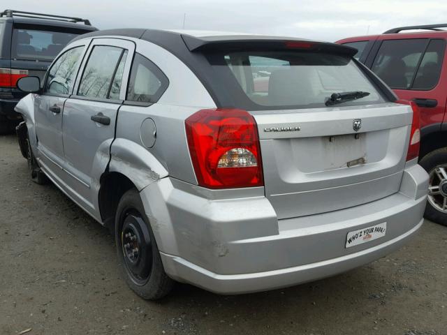 1B3HB28BX7D549675 - 2007 DODGE CALIBER SILVER photo 3