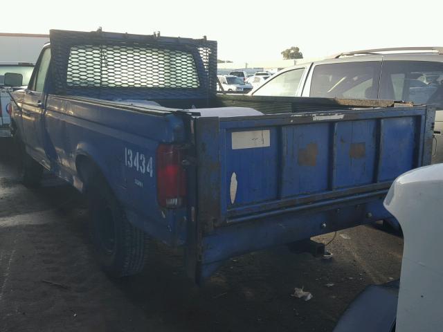 1FTEF25N0MKA63324 - 1991 FORD F250 BLUE photo 3