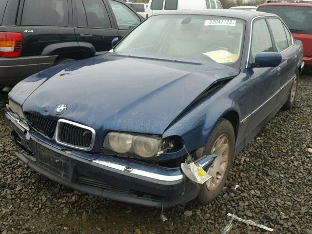 WBAGH8341YDP06481 - 2000 BMW 740 IL BLUE photo 2