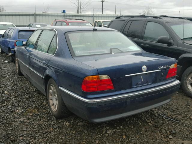 WBAGH8341YDP06481 - 2000 BMW 740 IL BLUE photo 3