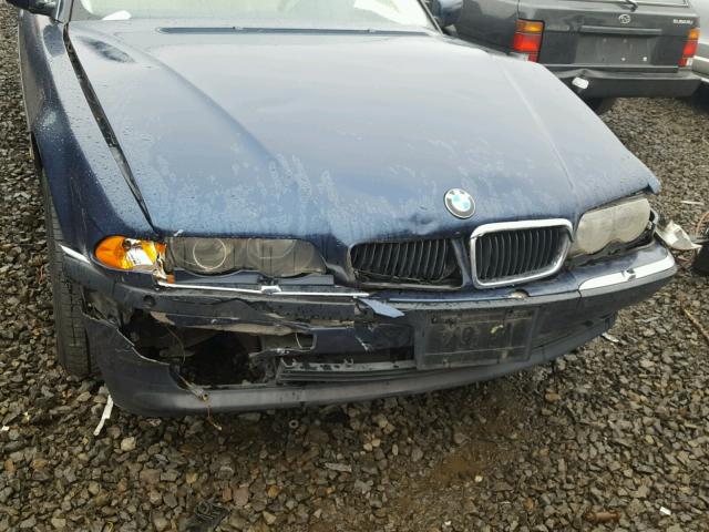 WBAGH8341YDP06481 - 2000 BMW 740 IL BLUE photo 9