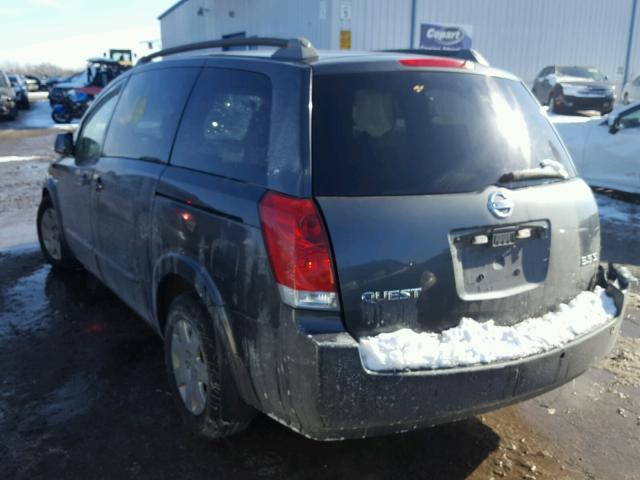 5N1BV28U55N106446 - 2005 NISSAN QUEST S BROWN photo 3