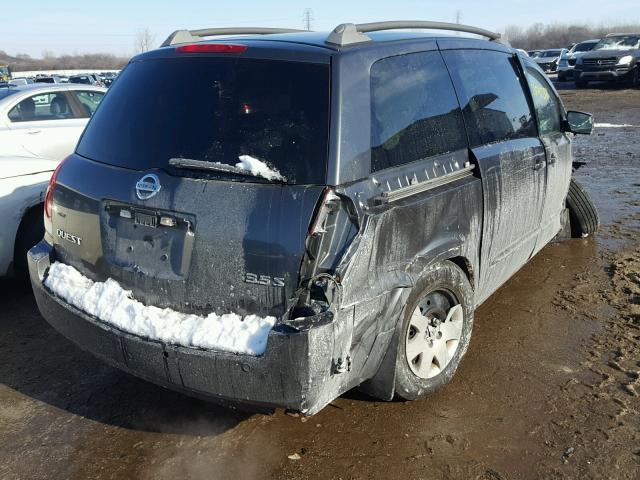 5N1BV28U55N106446 - 2005 NISSAN QUEST S BROWN photo 4