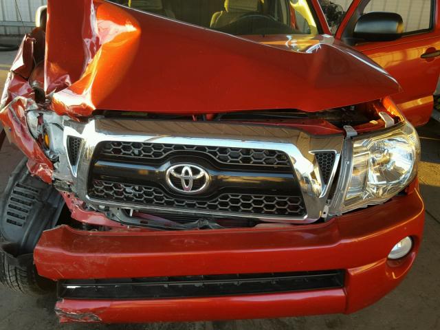 5TFKU4HNXBX001283 - 2011 TOYOTA TACOMA DOU RED photo 7