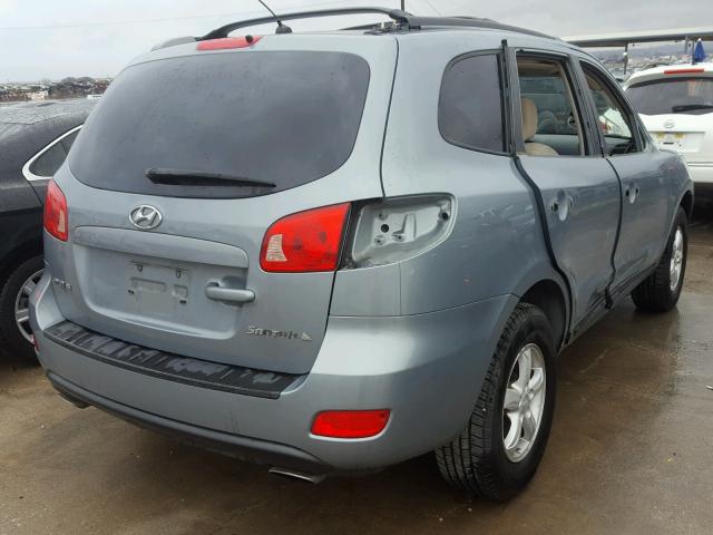 5NMSG13D77H016859 - 2007 HYUNDAI SANTA FE G BLUE photo 4