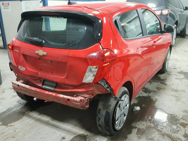 KL8CB6SA7HC759831 - 2017 CHEVROLET SPARK LS RED photo 4